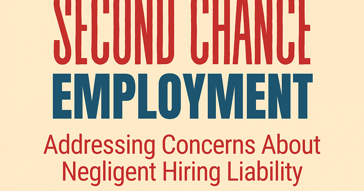 Legal Action Center Second Chance Employment Addressing Concerns…