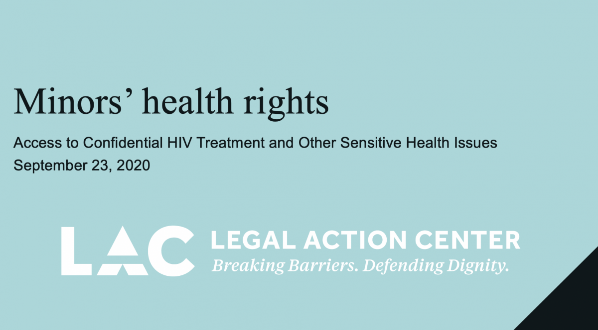 Legal Action Center Minors Health Rights Access To Confidential Legal Action Center Minors Health Rights Access To Confidential